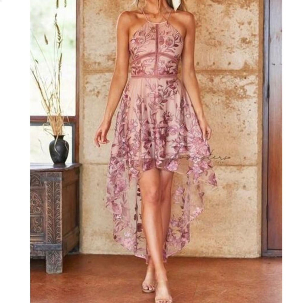 Lady Black Tie - The Jennifer Dress - Halter w/ cross back design! Never Worn!